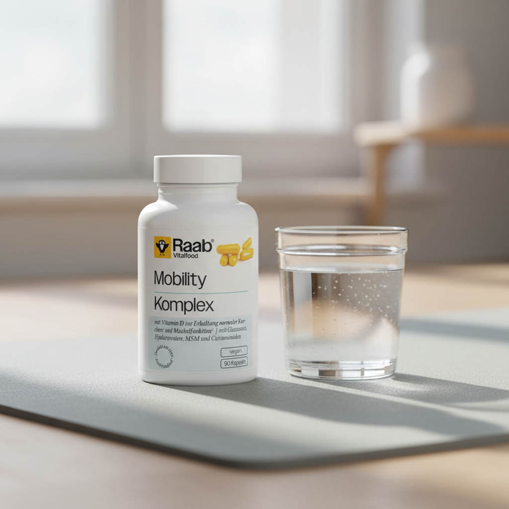 Complex Mobilitate Vegan cu Glucozamină, MSM, Acid Hialuronic și Curcumină - Raab Vitalfood (90 capsule)