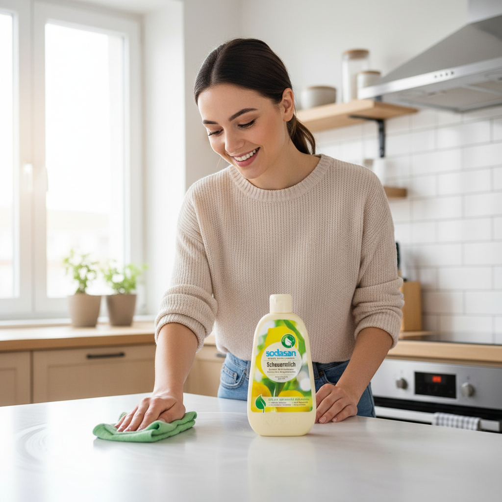 Cremă Abrazivă Ecologică Sodasan cu Praf de Marmură Fin și Uleiuri Citrice, 500ml 3