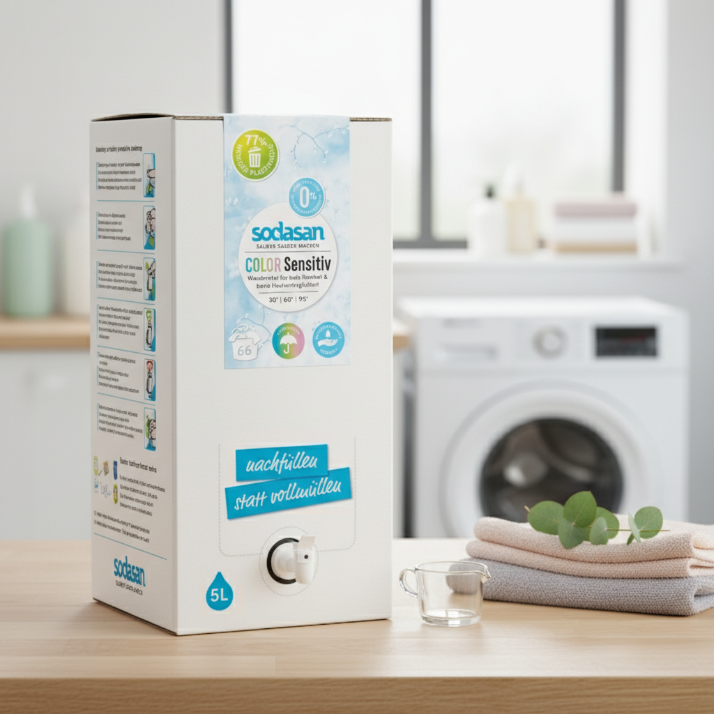 Detergent Lichid Ecologic pentru Rufe Colorate Sensitive, Sodasan, 5L – Fără Parfum 2