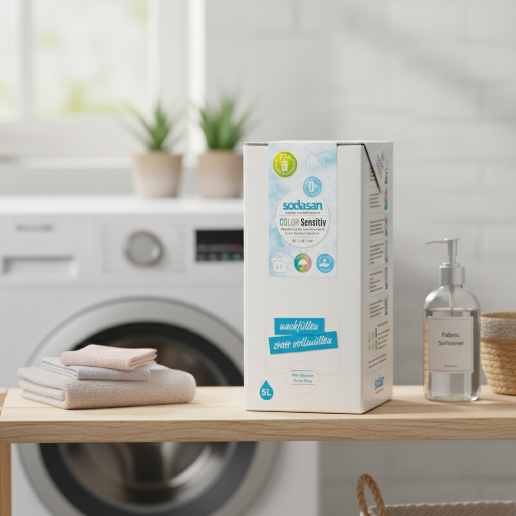 Detergent Lichid Ecologic pentru Rufe Colorate Sensitive, Sodasan, 5L – Fără Parfum