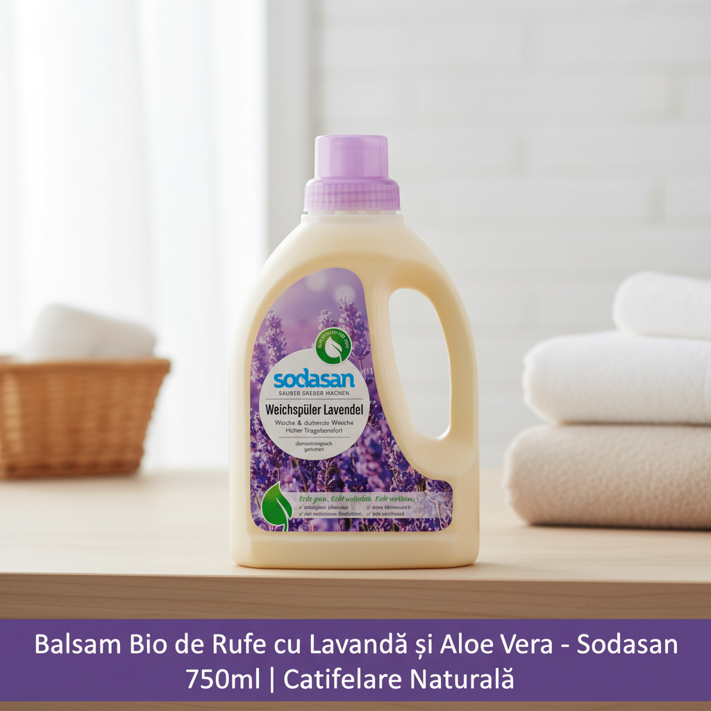 Balsam Bio de Rufe cu Lavandă și Aloe Vera - Sodasan 750ml | Catifelare Naturală