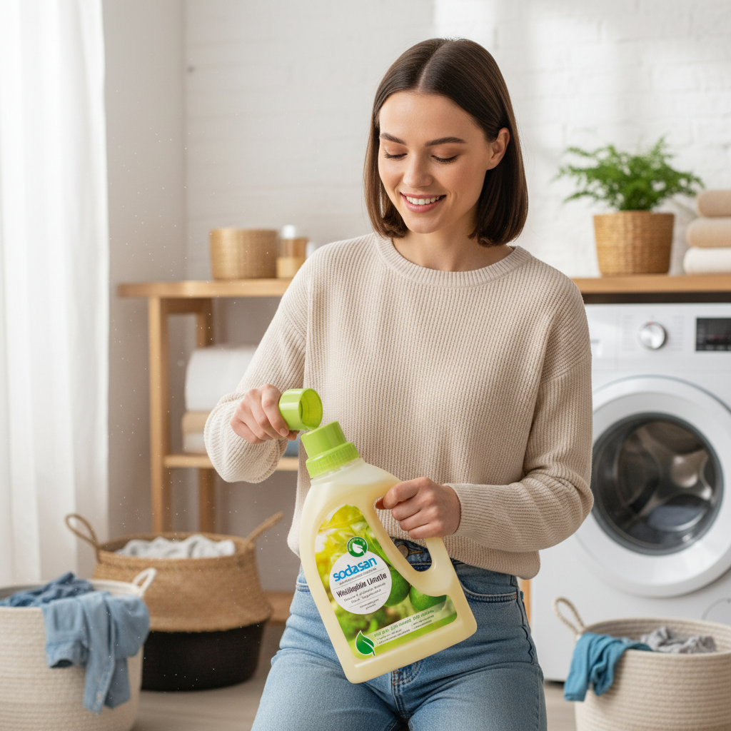 Balsam pentru Rufe cu Lime Ecologic Sodasan 750ml: Prospețime Naturală și Moale pentru Țesături Sensibile, Certificat Bio 3