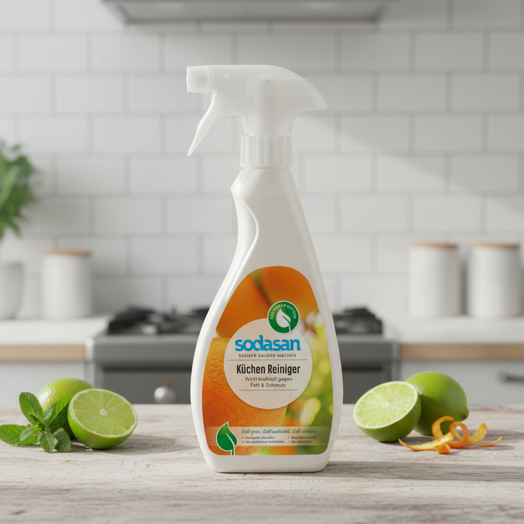 Soluție de Curățat Bucătăria Ecologică Sodasan 500ml – Putere Naturală Împotriva Grăsimii și Murdăriei
