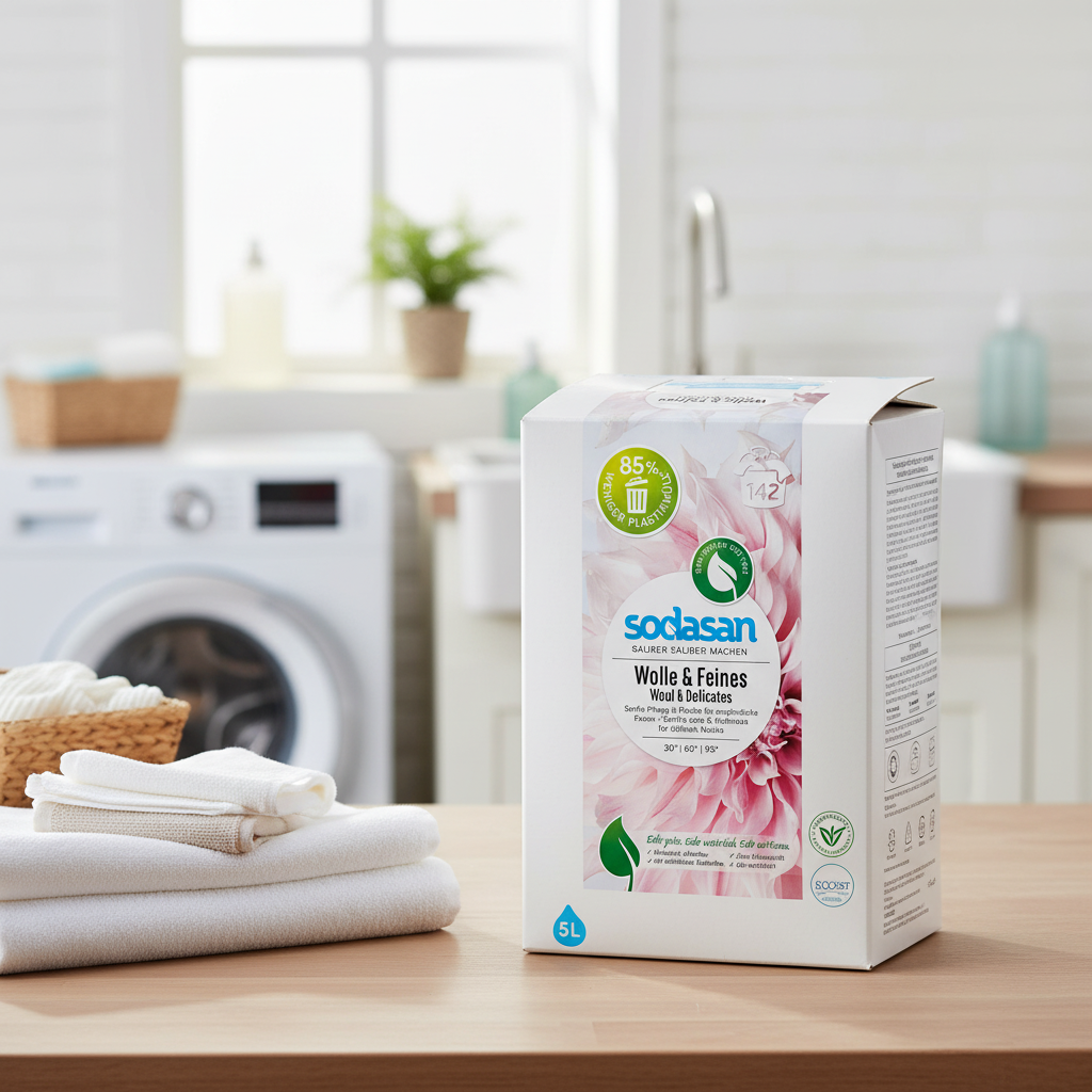 Detergent Ecologic Lichid Sodasan pentru Rufe Delicate, Lână și Mătase - 5L | Certificat ECOCERT 2