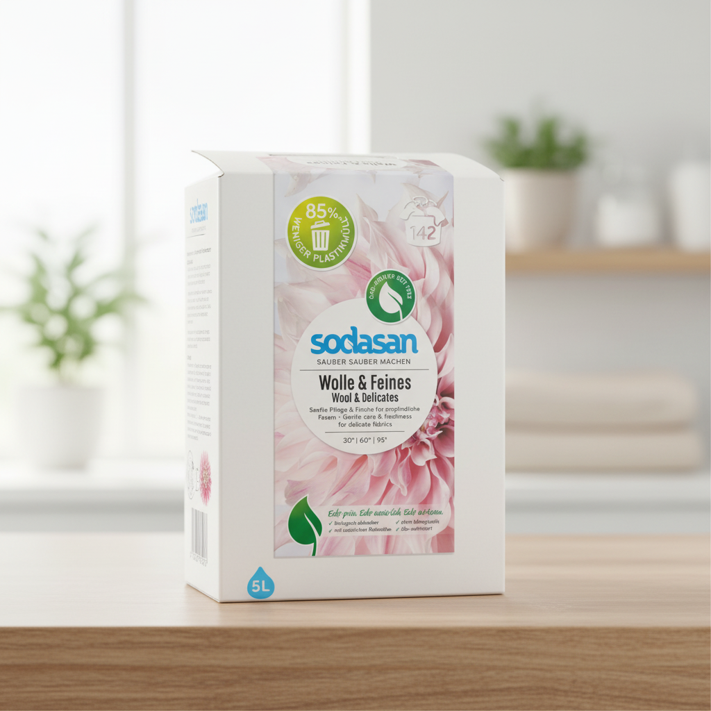 Detergent Ecologic Lichid Sodasan pentru Rufe Delicate, Lână și Mătase - 5L | Certificat ECOCERT
