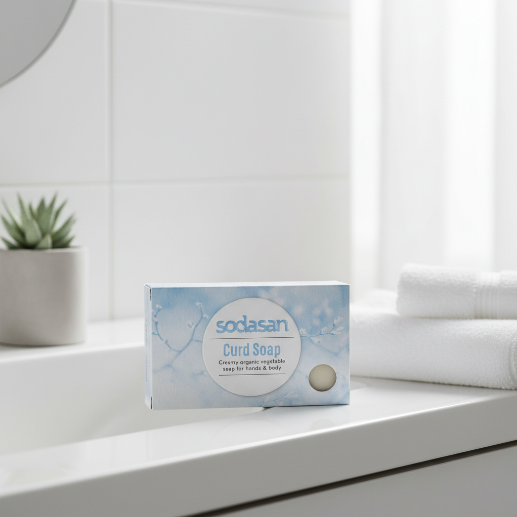 Săpun Ecologic Neutru Vegetal Sodasan - Curățare Delicată și Versatilă Fără Parfum (100g)