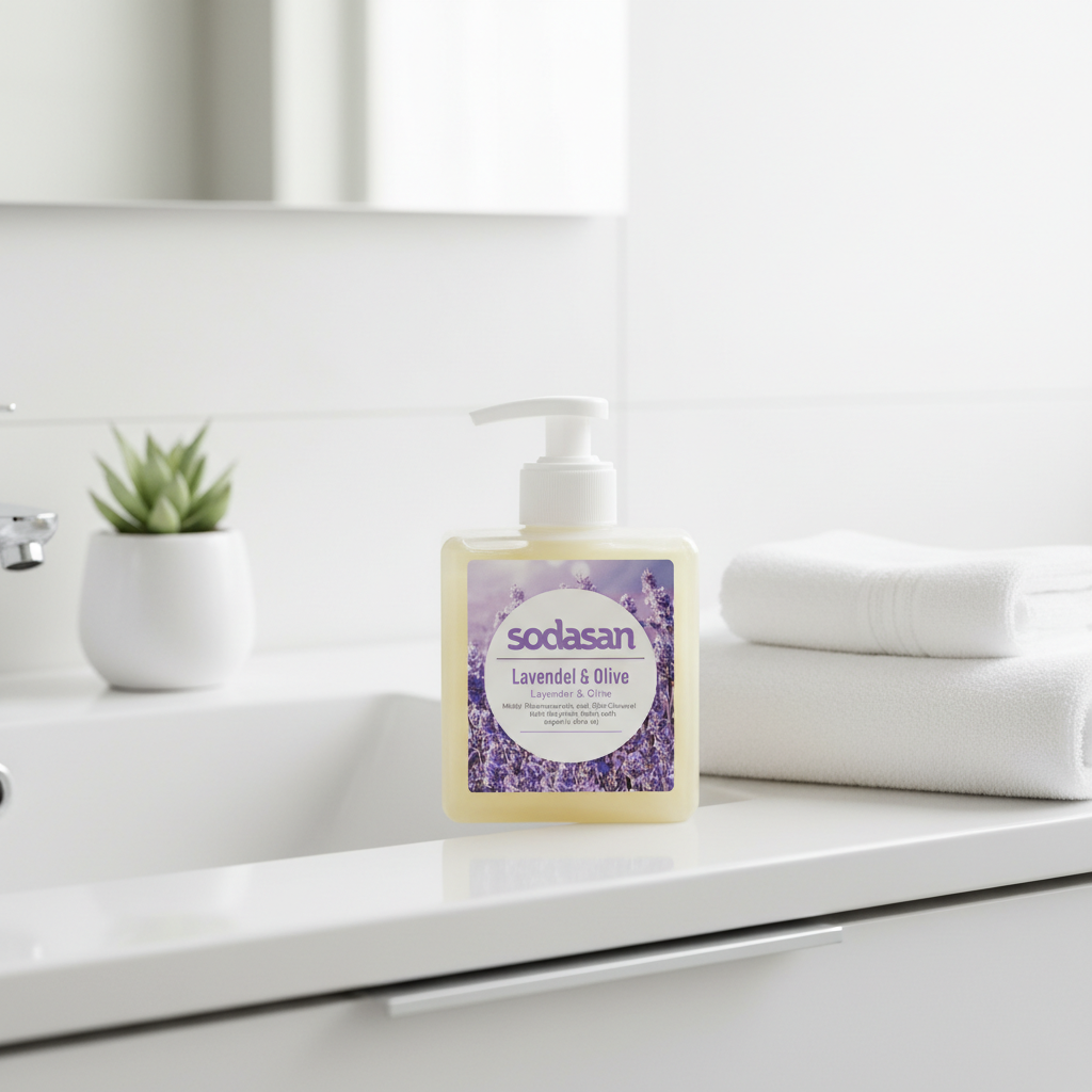 Săpun Lichid Ecologic Sodasan cu Lavandă și Măsline - Îngrijire Naturală pentru Mâini și Corp (300ml)