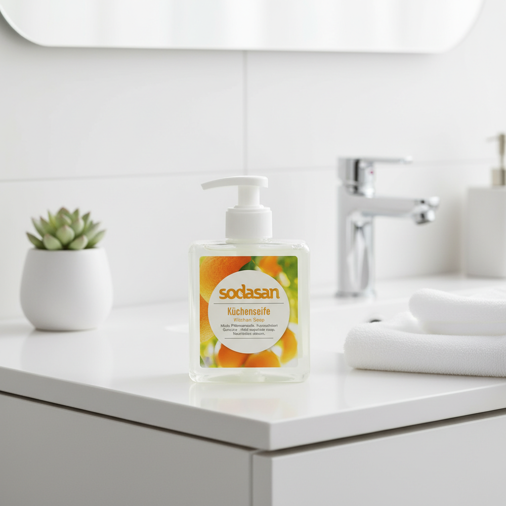 Săpun Lichid Bio pentru Bucătărie Sodasan - Neutralizator de Mirosuri și Degresant, 300ml