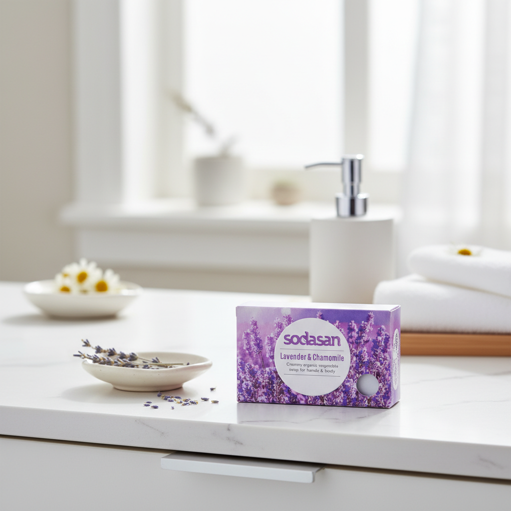 Săpun Cremă Bio Sodasan cu Lavandă și Mușețel - Hidratare Naturală cu Unt de Shea (100g) 2