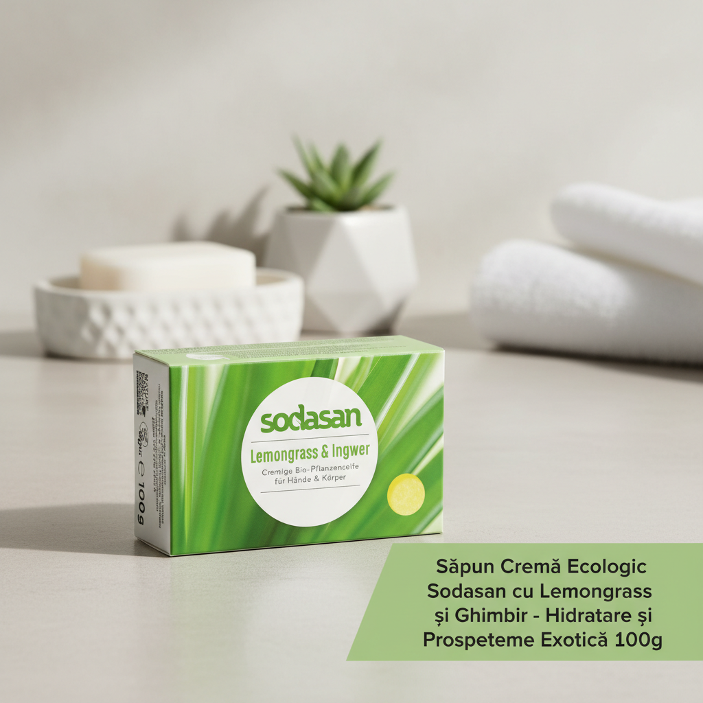 Săpun Cremă Ecologic Sodasan cu Lemongrass și Ghimbir - Hidratare și Prospețime Exotică 100g 2