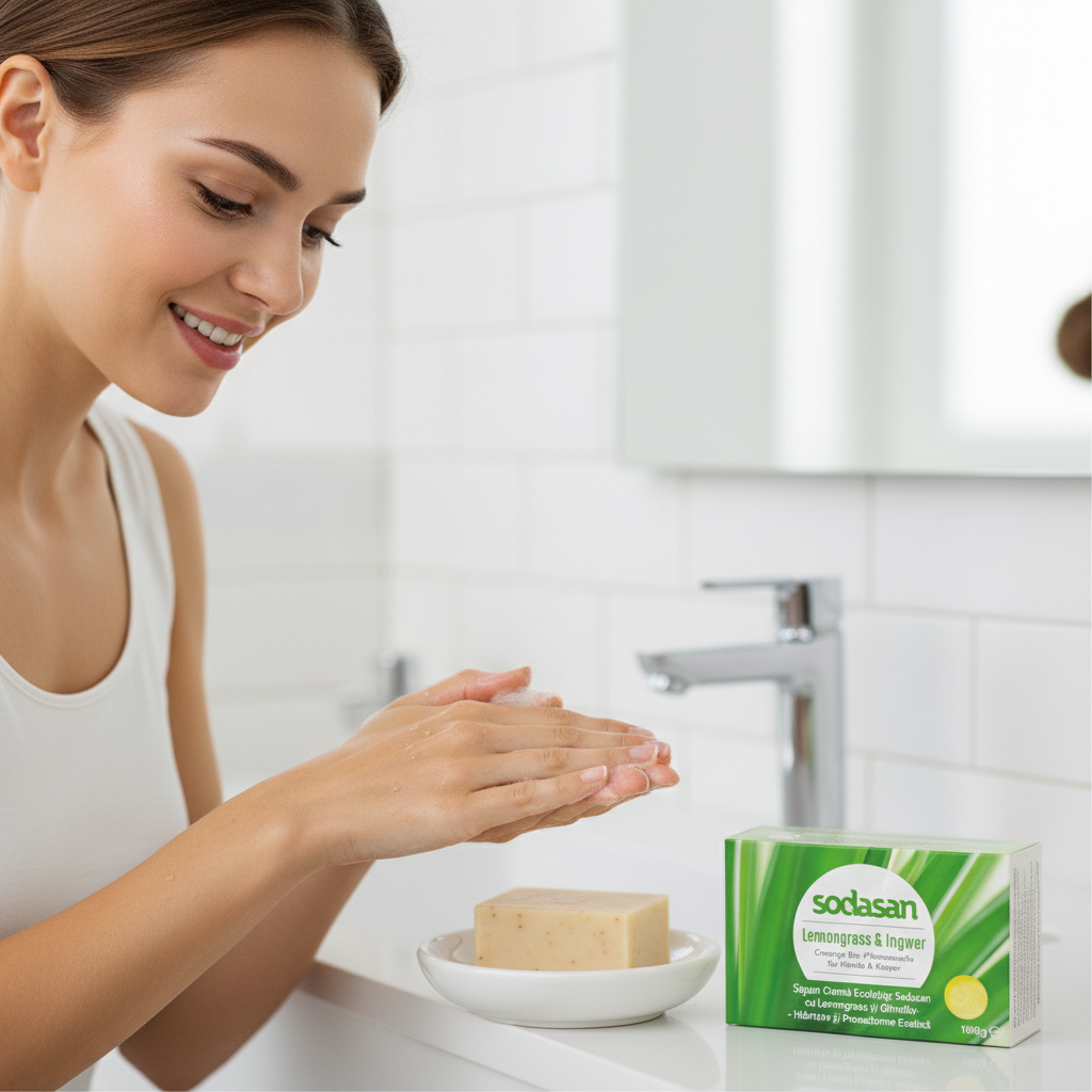 Săpun Cremă Ecologic Sodasan cu Lemongrass și Ghimbir - Hidratare și Prospețime Exotică 100g 3