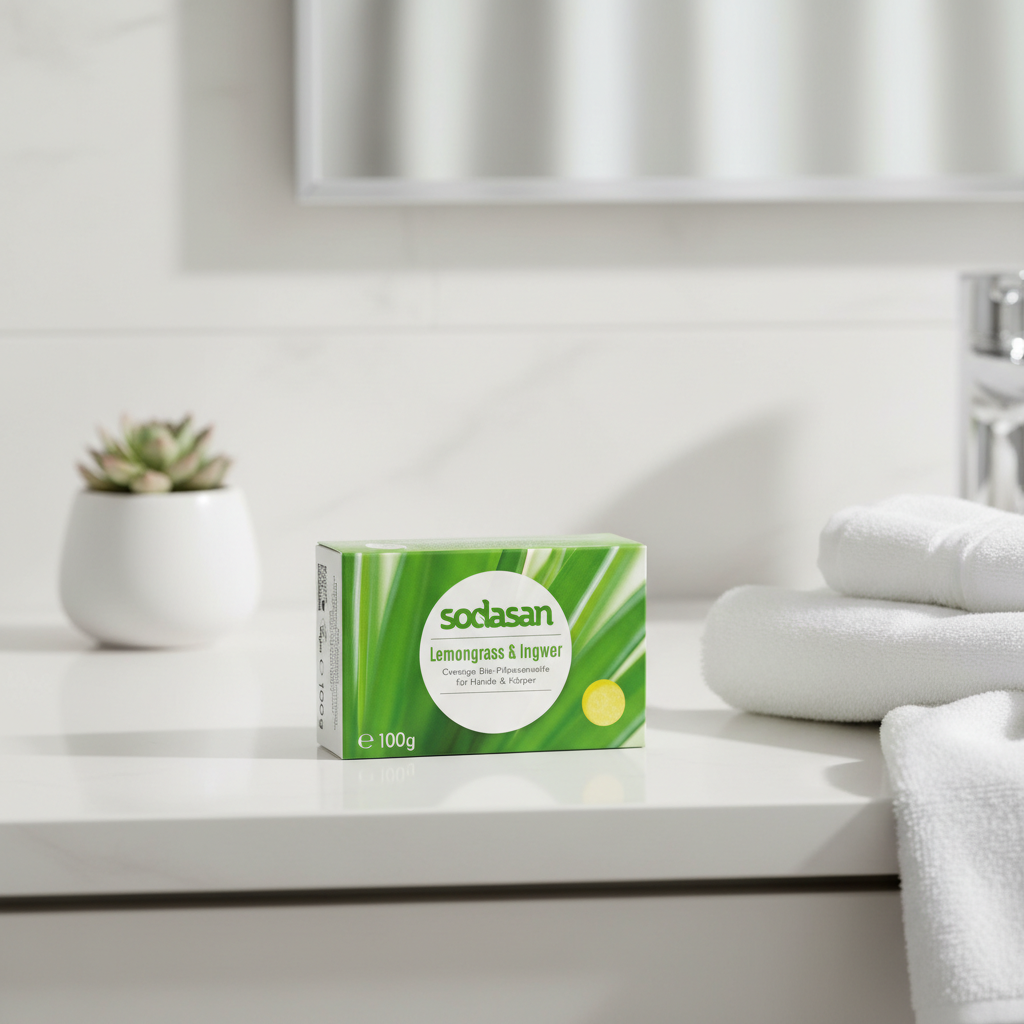 Săpun Cremă Ecologic Sodasan cu Lemongrass și Ghimbir - Hidratare și Prospețime Exotică 100g
