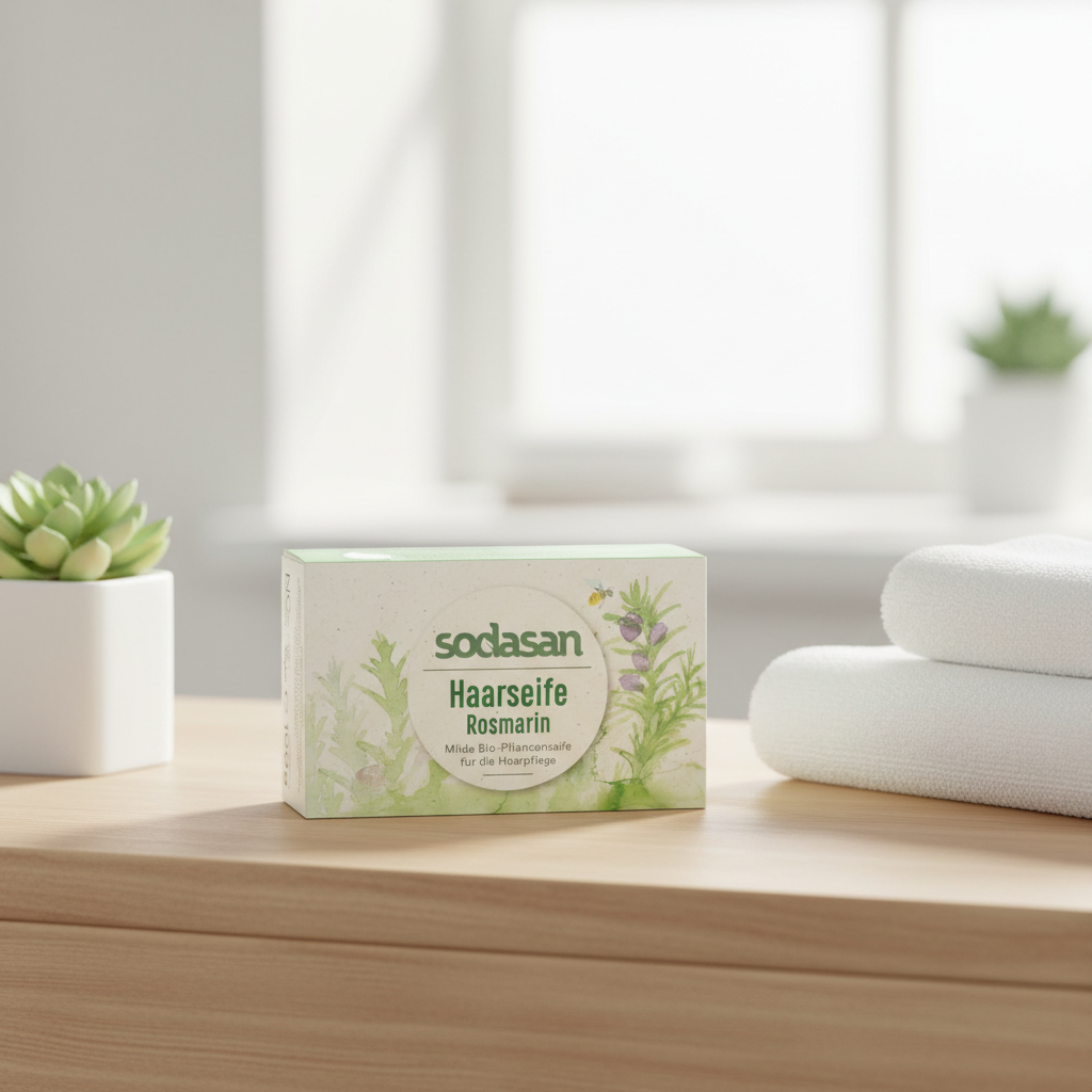 Șampon Solid Ecologic cu Rozmarin pentru Volum și Revitalizare Sodasan 100g