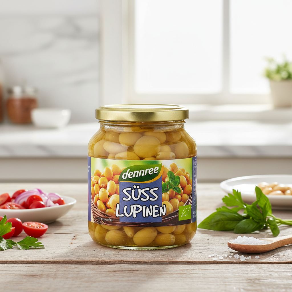 Boabe de Lupin Bio Dennree 340g – Alternativă Proteică Vegetală Gata de Servire 2