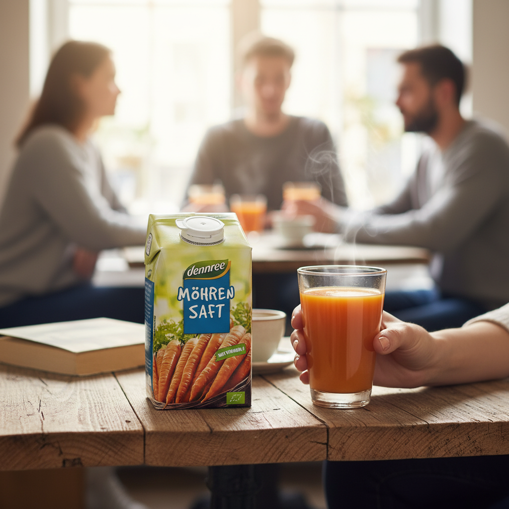 Suc de Morcovi Bio 100% Dennree - Sursă Naturală de Vitamina A, 500ml 2