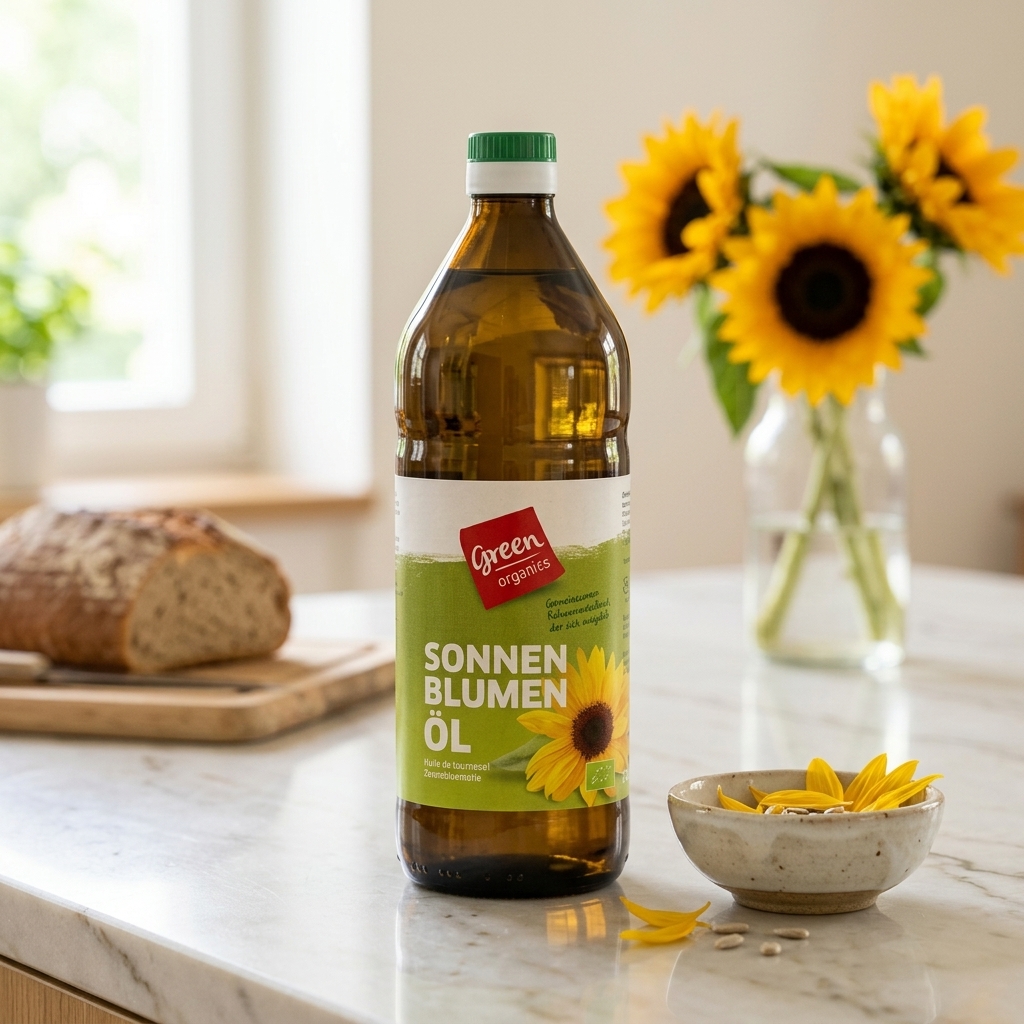 Ulei de floarea soarelui presat la rece bio Green Organics 750ml, obținut din culturi ecologice certificate 2