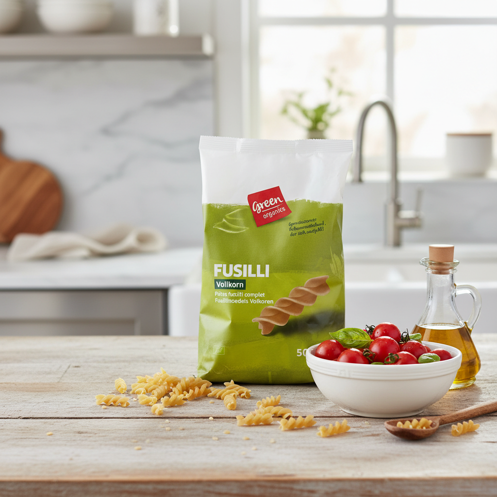 Fusilli Bio din Grâu Dur Integral – Green Organics 500g – Textură Fermă și Gust Autentic 2