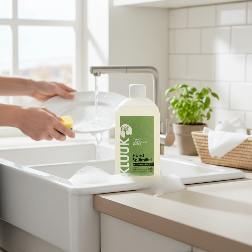 Detergent Lichid de Vase Kluuk – Curățare Ecologică și Protecție pentru Mâini, 500ml 2