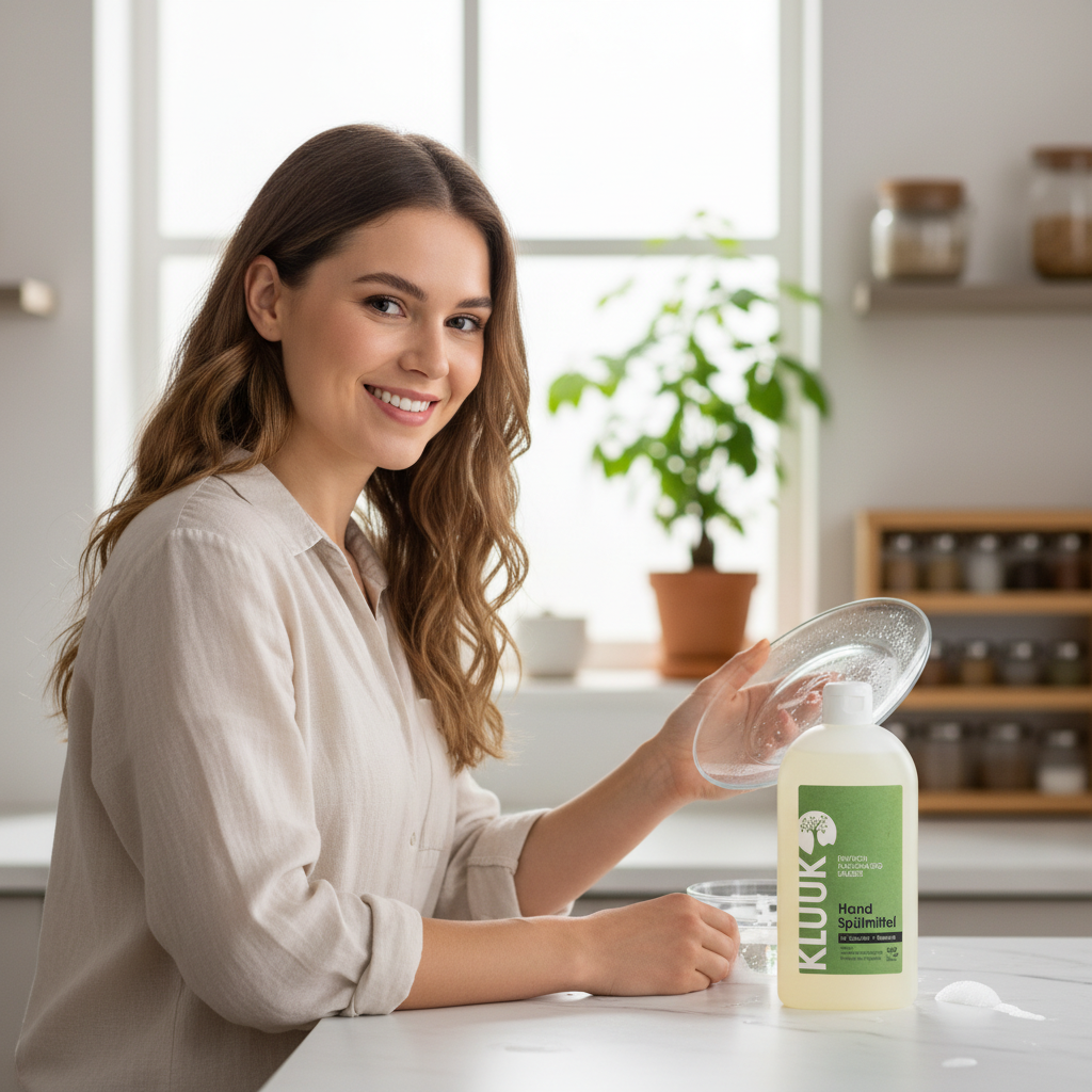 Detergent Lichid de Vase Kluuk – Curățare Ecologică și Protecție pentru Mâini, 500ml 3