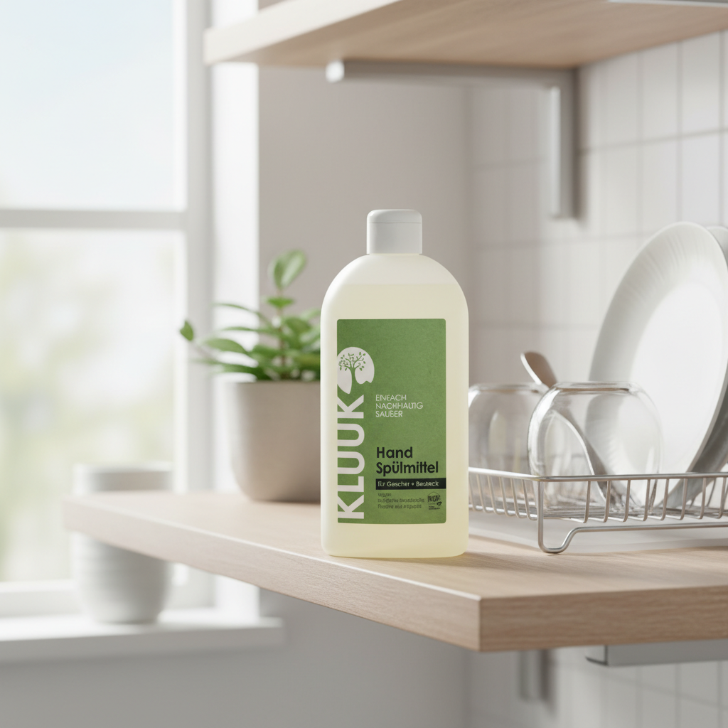 Detergent Lichid de Vase Kluuk – Curățare Ecologică și Protecție pentru Mâini, 500ml