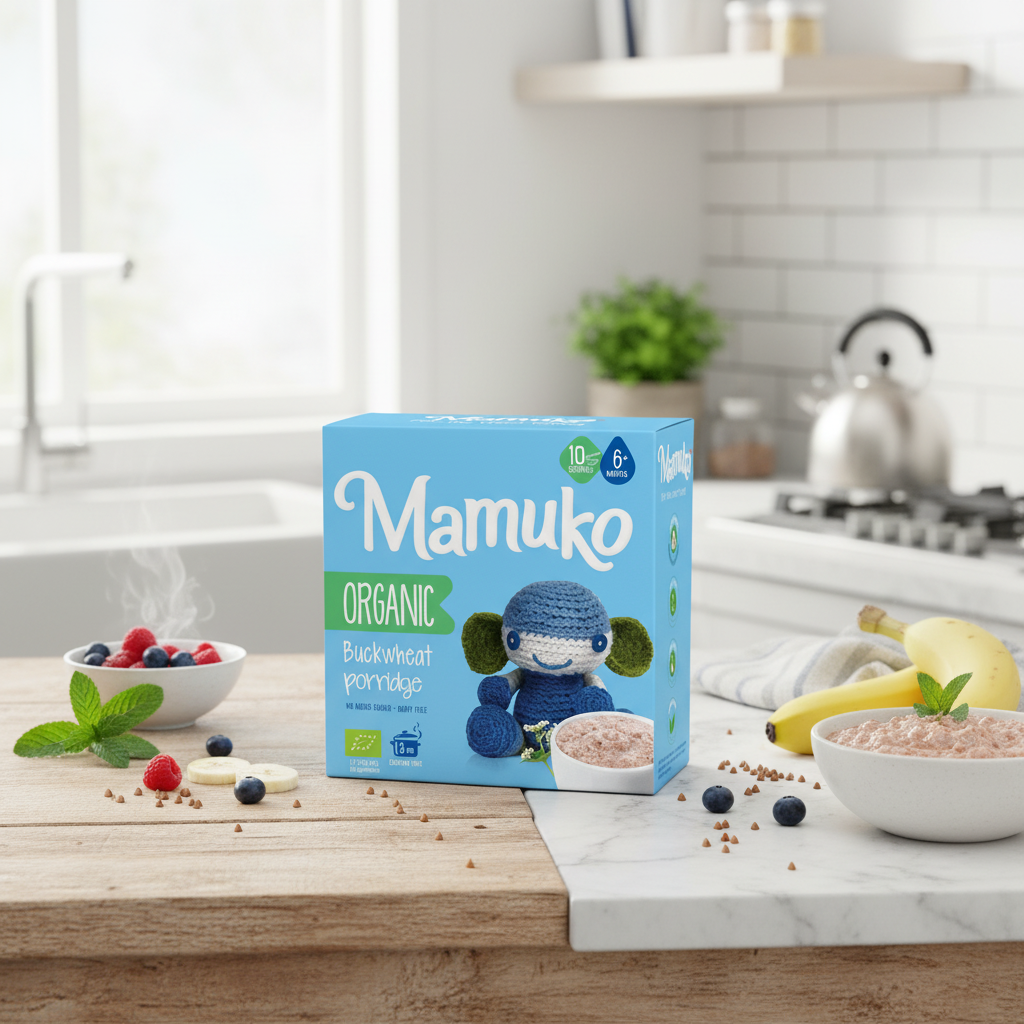 Porridge Bio din Hrișcă pentru Diversificare, Mamuko, 6 Luni+, 200g 2