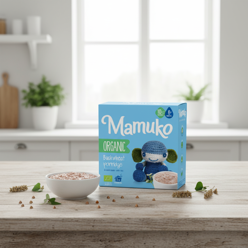 Porridge Bio din Hrișcă pentru Diversificare, Mamuko, 6 Luni+, 200g