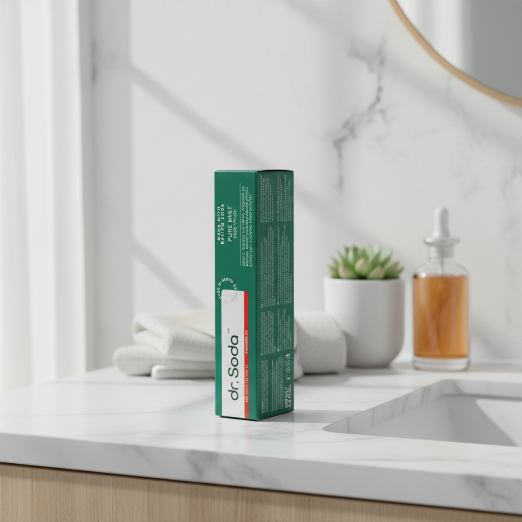 Pastă de Dinți Naturală Dr. Soda Pure Mint cu Bicarbonat de Sodiu și Efect de Întărire a Smalțului 100ml 2