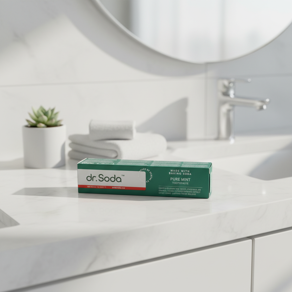Pastă de Dinți Naturală Dr. Soda Pure Mint cu Bicarbonat de Sodiu și Efect de Întărire a Smalțului 100ml