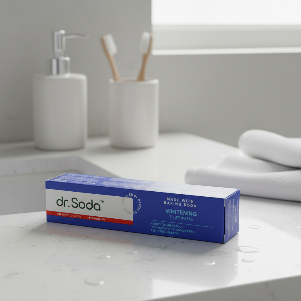 Pastă de Dinți Dr. Soda pentru Albire cu Bicarbonat de Sodiu și Mentă, Fără Fluor - 100ml 2