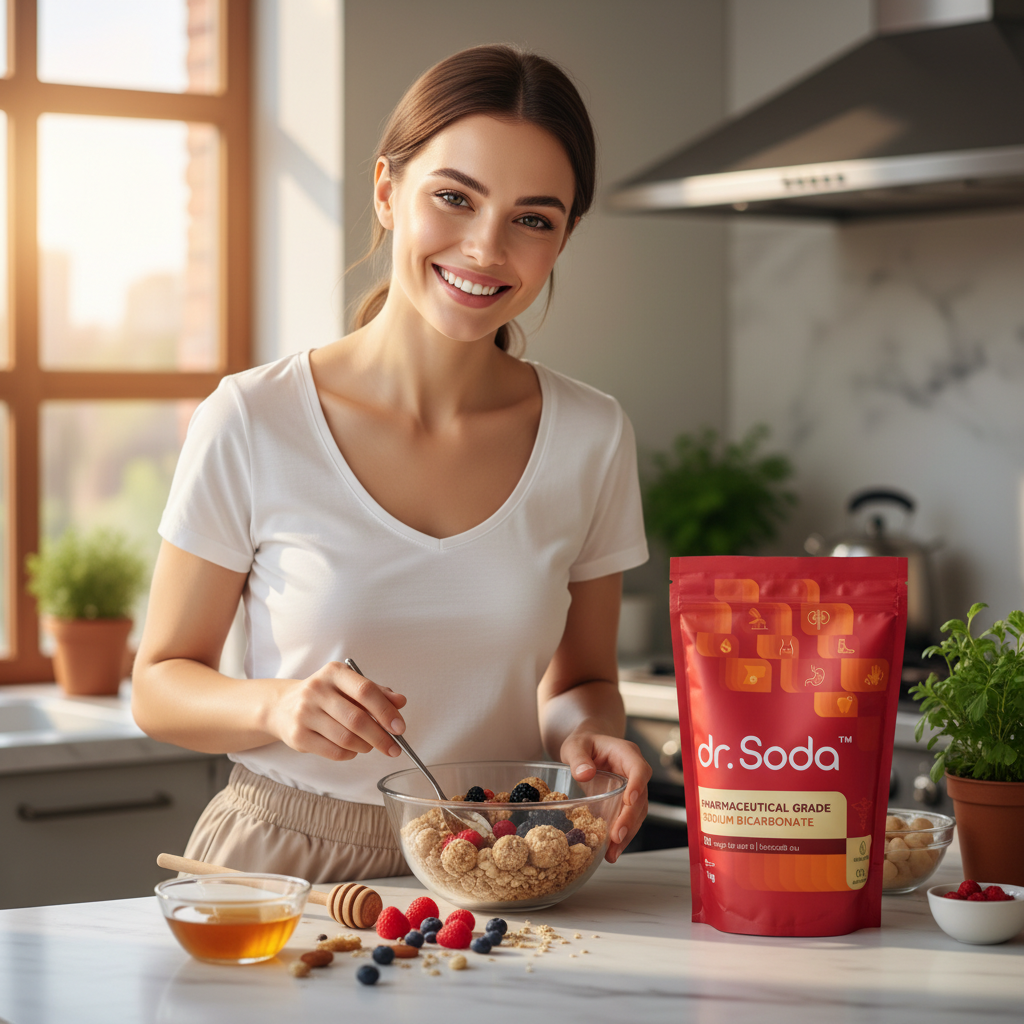 Bicarbonat de Sodiu Grad Farmaceutic Premium - Puritate Testată & Fără Aluminiu - 1kg Dr. Soda 3