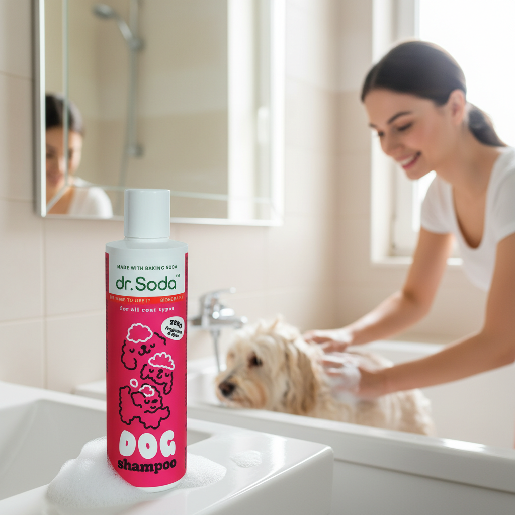 Șampon Natural pentru Câini Dr.Soda cu Bicarbonat de Sodiu și Pantenol, 250ml - Curățare Delicată Fără Parfum 3