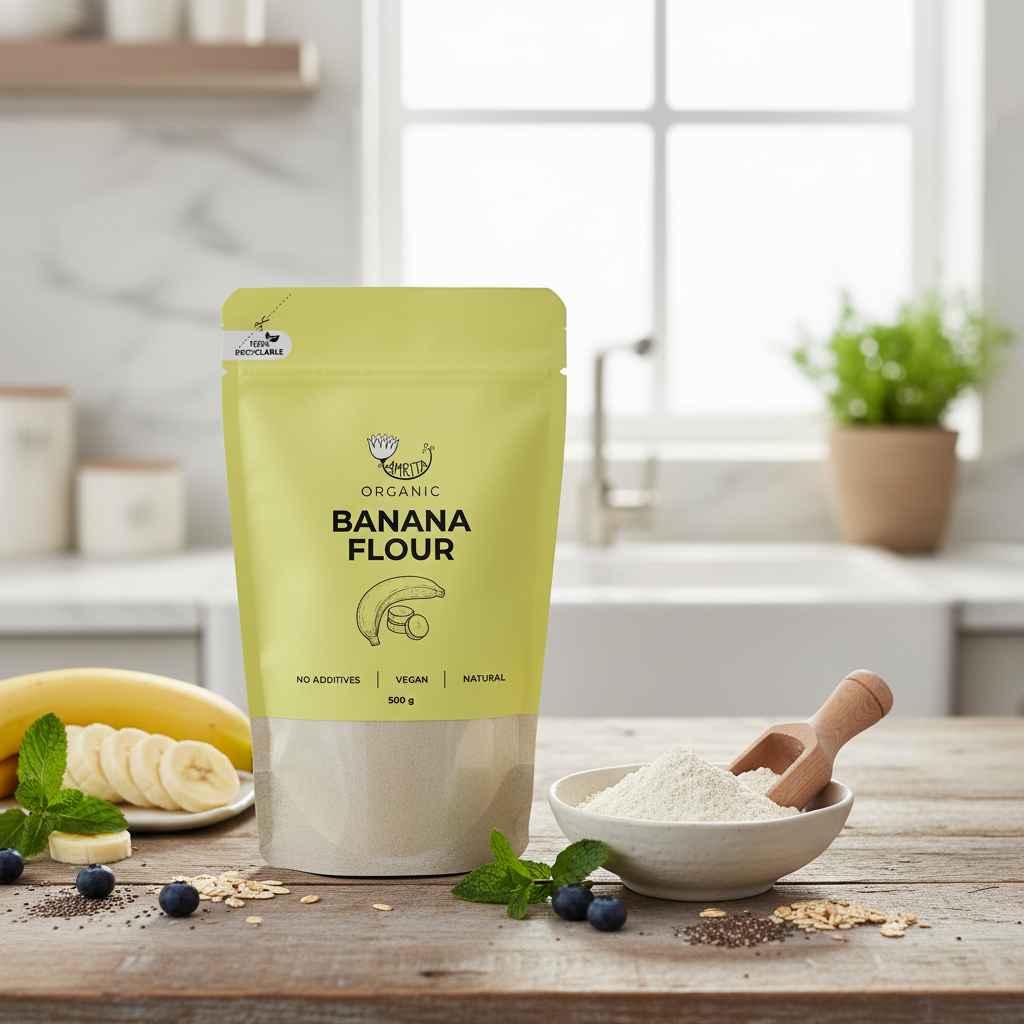 Făină de Banane Bio 500g Amrita - Alternativă Vegană și Fără Gluten pentru Rețete Sănătoase 2