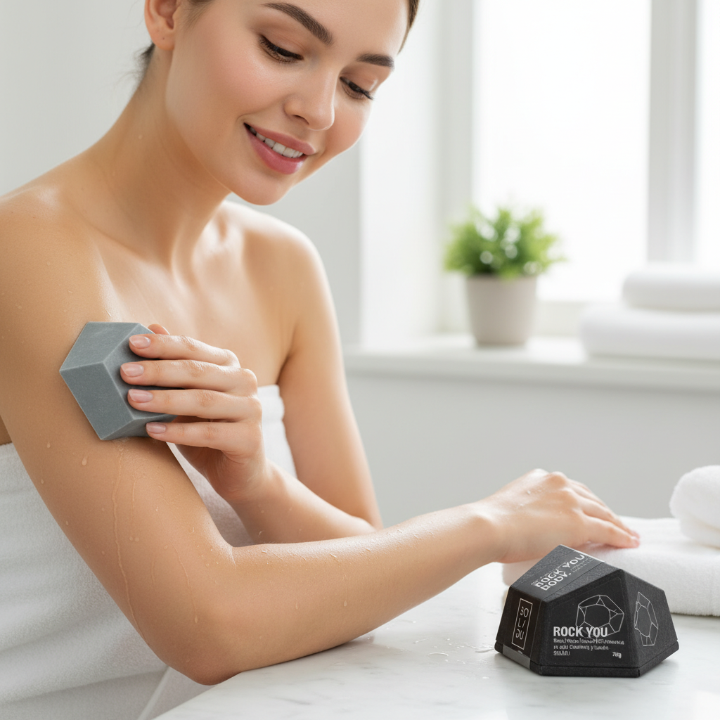 Săpun Solid Natural Rock Your Body cu Argilă Caolinică și Salvie - SOLIDU, 70g 3