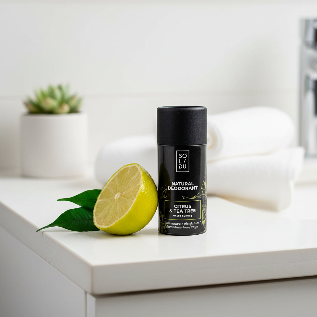 Deodorant Natural Solidu cu Citrice și Arbore de Ceai - Protecție Intensă fără Aluminiu 55g 2