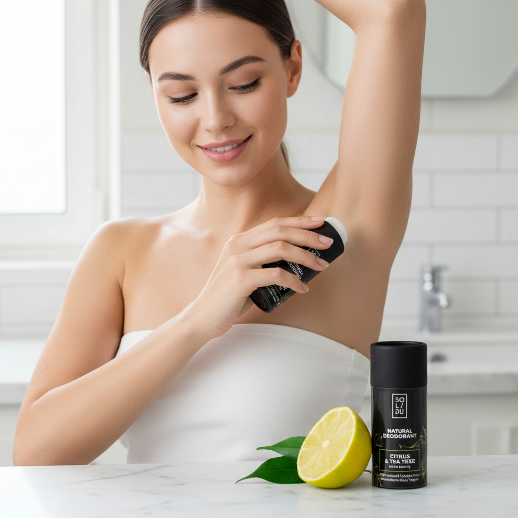 Deodorant Natural Solidu cu Citrice și Arbore de Ceai - Protecție Intensă fără Aluminiu 55g 3