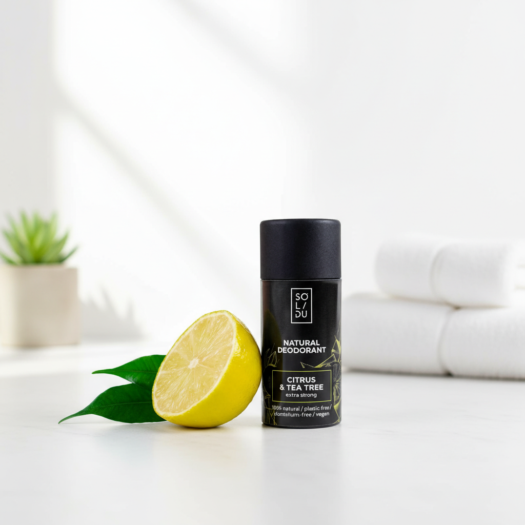 Deodorant Natural Solidu cu Citrice și Arbore de Ceai - Protecție Intensă fără Aluminiu 55g