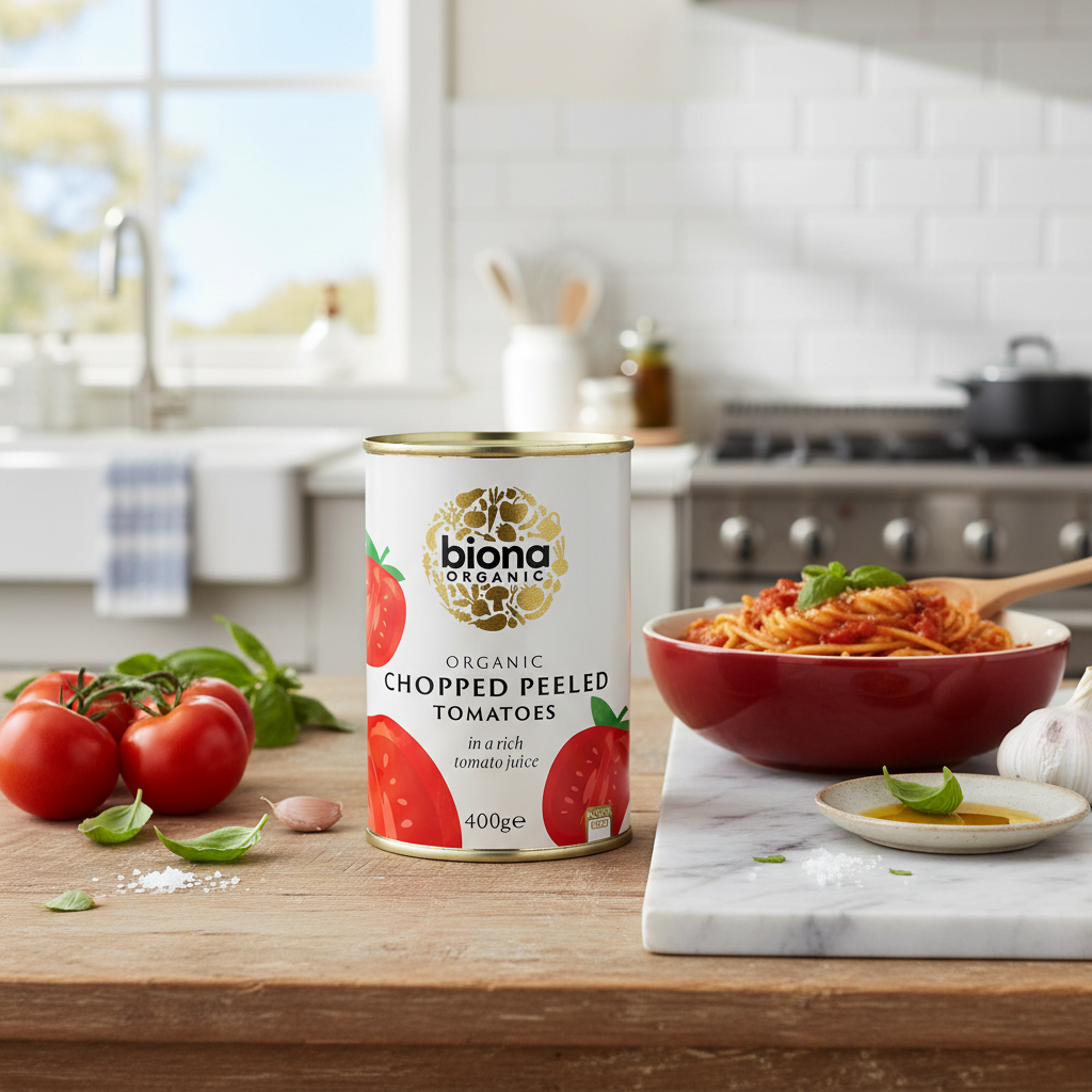 Roșii Decojite și Mărunțite Bio Biona - Gust Autentic Italian, Fără Zahăr sau Sare Adăugată, 400g 2