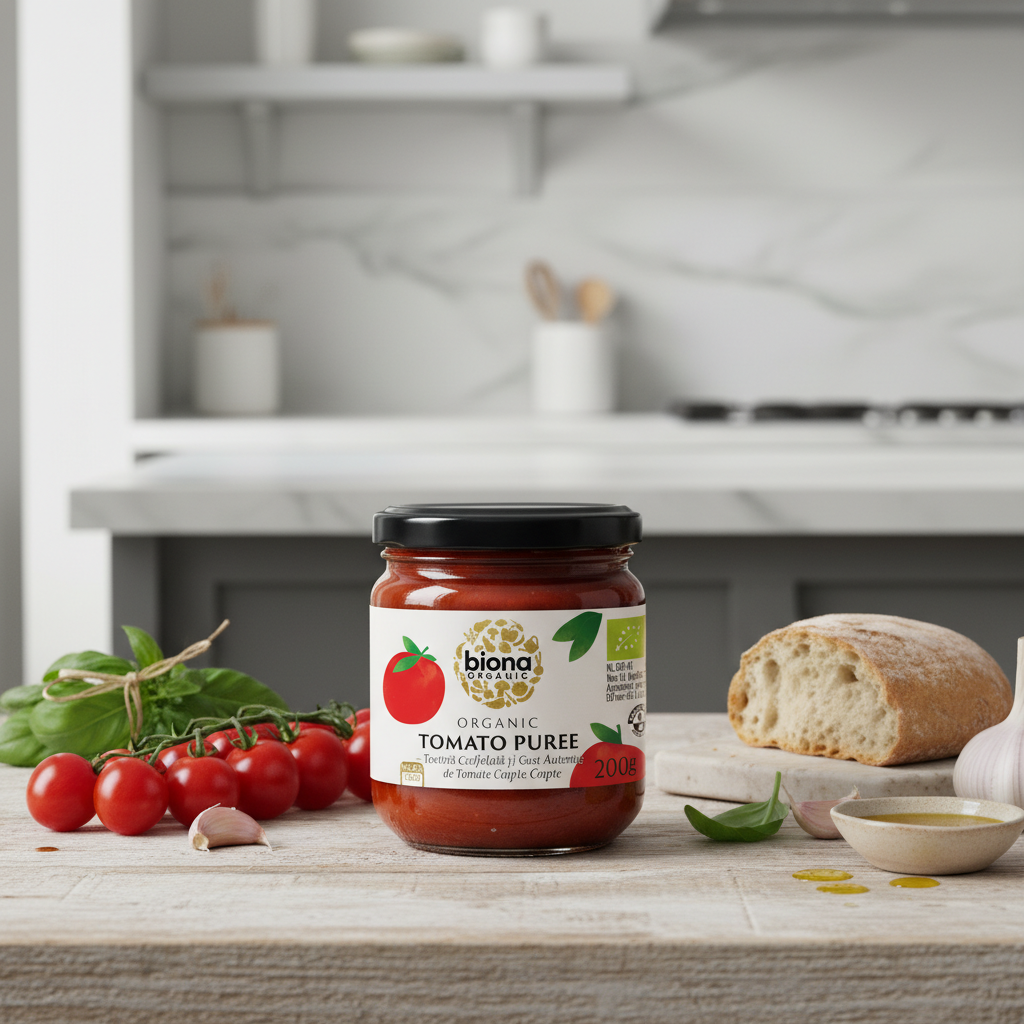 Pasta de Roșii Bio Concentrată Biona – Textură Catifelată și Gust Autentic de Tomate Coapte, 200g 2