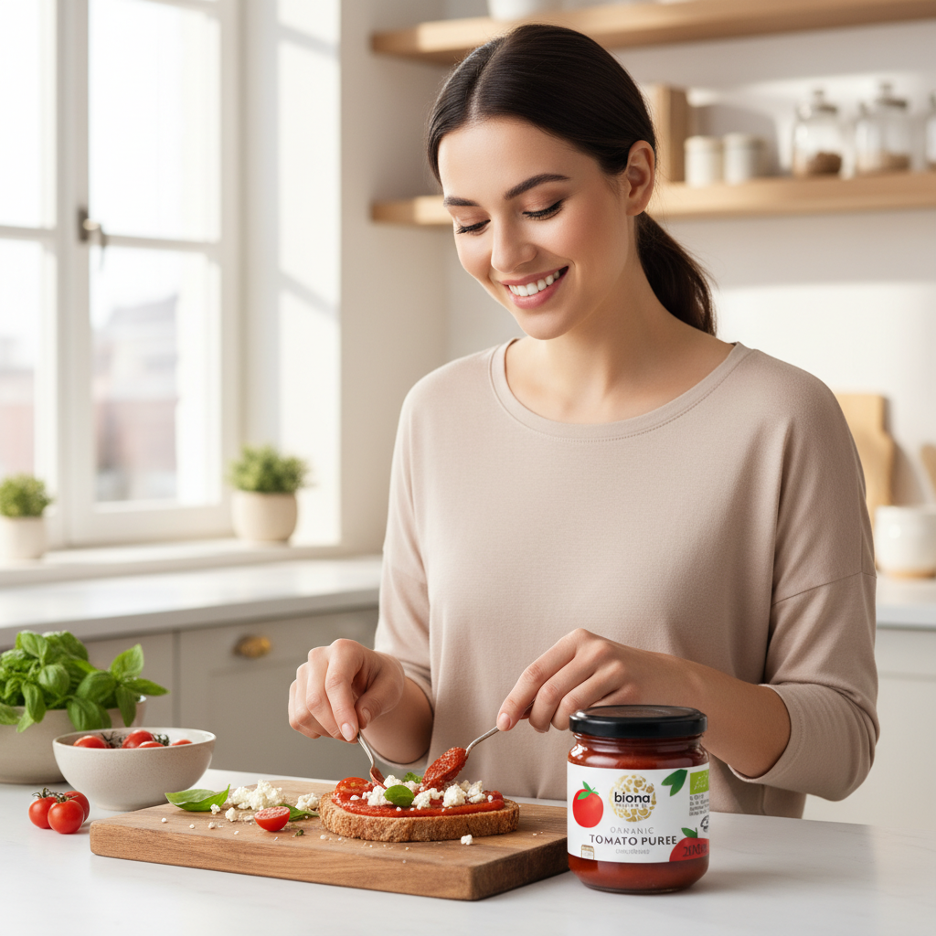 Pasta de Roșii Bio Concentrată Biona – Textură Catifelată și Gust Autentic de Tomate Coapte, 200g 3