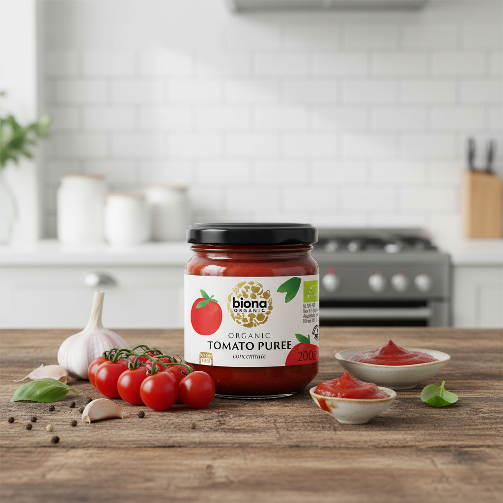 Pasta de Roșii Bio Concentrată Biona – Textură Catifelată și Gust Autentic de Tomate Coapte, 200g