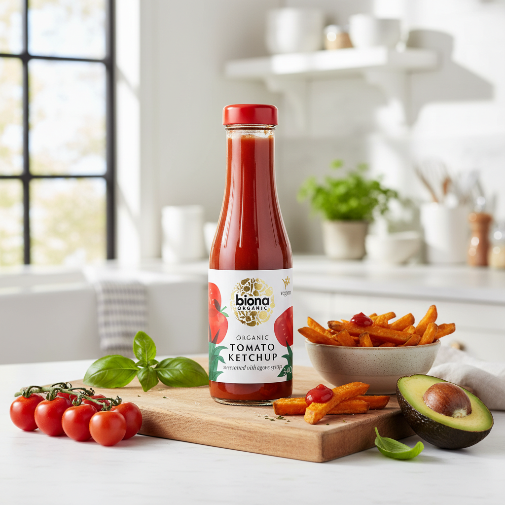 Ketchup Ecologic Îndulcit cu Sirop de Agave Biona 340g 2