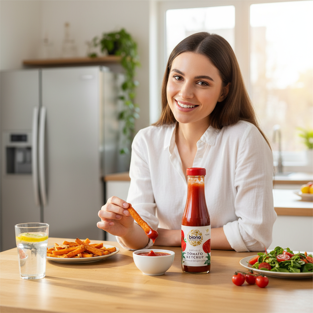 Ketchup Ecologic Îndulcit cu Sirop de Agave Biona 340g 3