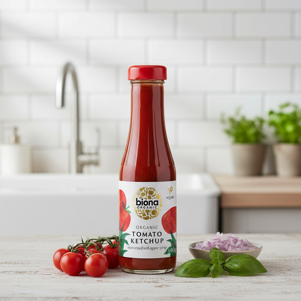 Ketchup Ecologic Îndulcit cu Sirop de Agave Biona 340g