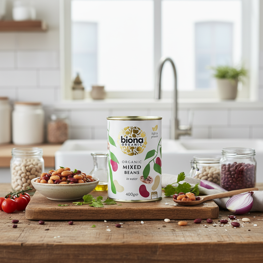 Mix de 3 Tipuri de Fasole Bio la Conservă 400g Biona - Fără Sare și Zahăr Adăugat 2