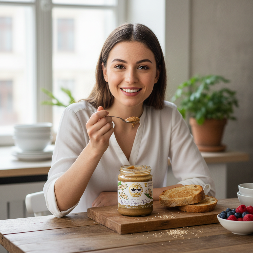 Tahini din Susan Integral Bio Biona – Pastă Fină Naturală, 250g 3