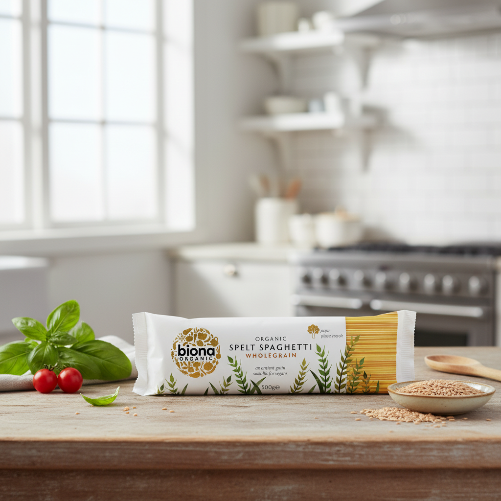 Spaghetti din Grâu Spelta Integral Bio Biona, 500g - Paste Vegane Premium