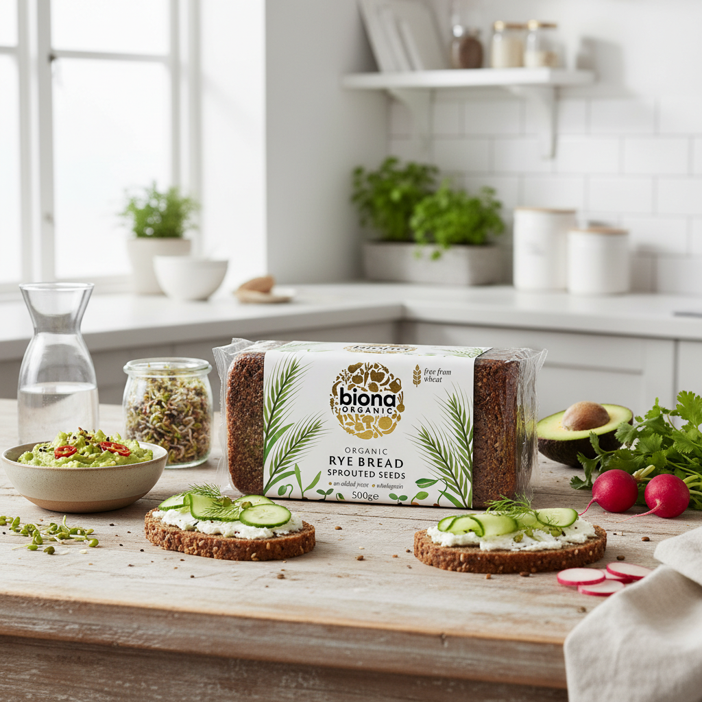 Pâine Integrală de Secară cu Semințe Germinate Vitality Bio Biona - Fără Drojdie, 500g 2
