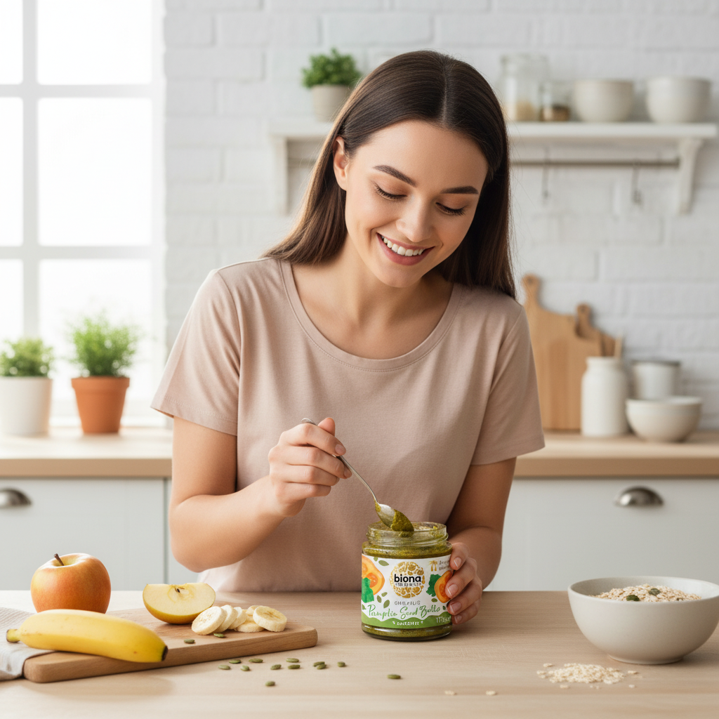 Cremă de Semințe de Dovleac Bio Biona 170g - 100% Naturală, Fără Ulei de Palmier 3