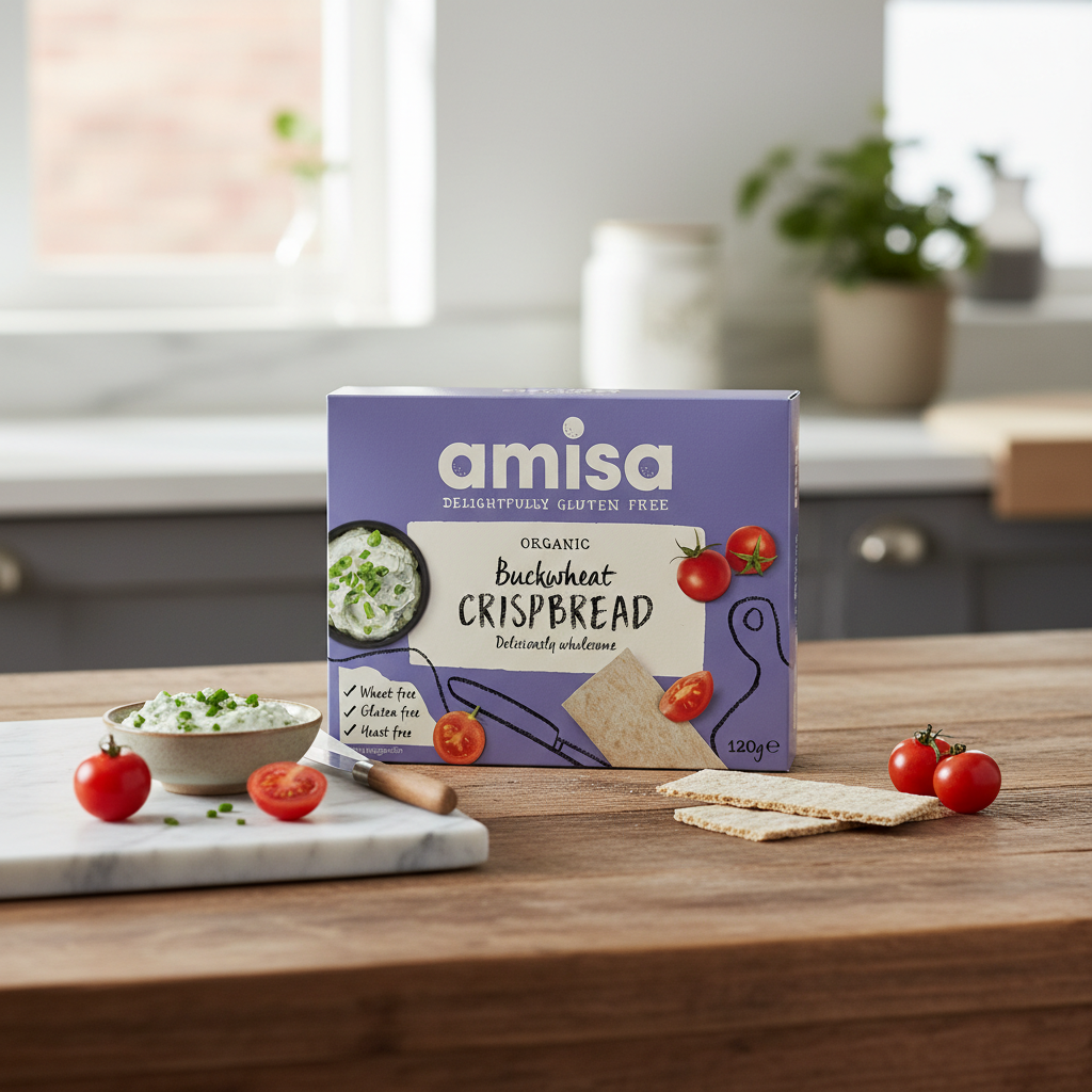 Crispbread din Hrișcă Integrală Bio Fără Gluten Amisa - Pâinici Crocante și Nutritive 120g