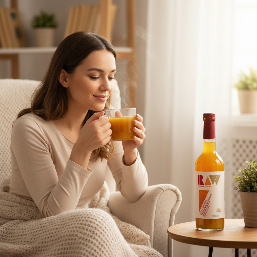 Oțet din Cidru de Mere cu Turmeric și Ghimbir Bio 500ml Raw Health - Nepasteurizat și Nefiltrat 3